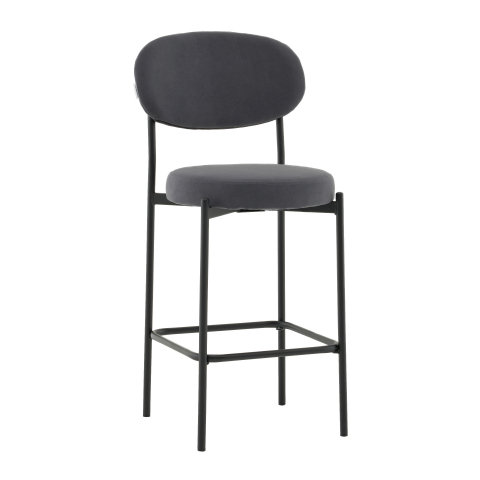 Стул Полубарный Бриф DD велюр тёмно-серый