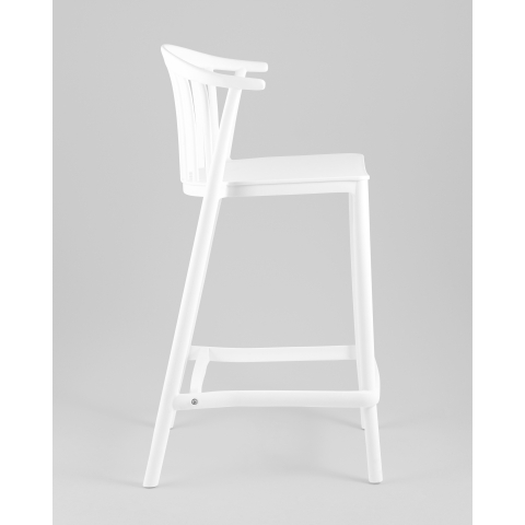 Стул полубарный Campo пластик белый