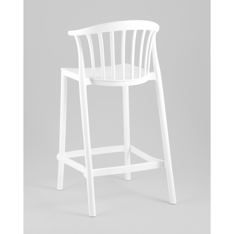 Стул полубарный Campo пластик белый