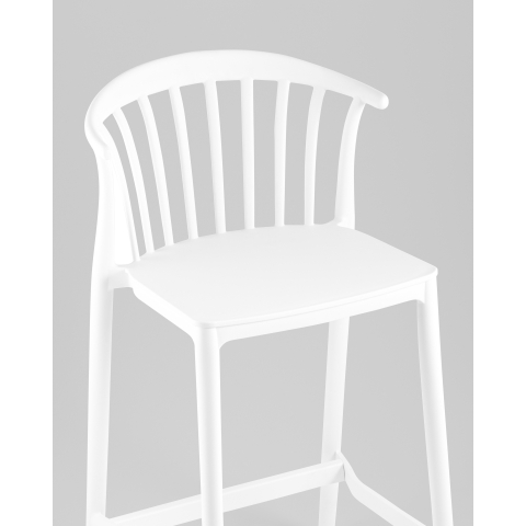 Стул полубарный Campo пластик белый