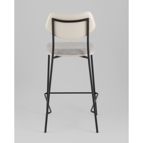 Стул полубарный Casey серый с серой экокожей