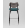 Стул полубарный Casey темно-бирюзовый с серой экокожей