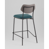 Стул полубарный Casey темно-бирюзовый с серой экокожей