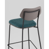 Стул полубарный Casey темно-бирюзовый с серой экокожей
