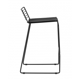 Стул полубарный Danny черный с черной подушкой