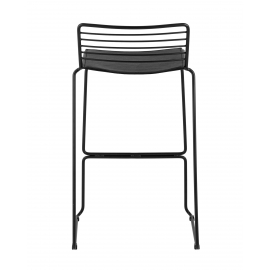 Стул полубарный Danny черный с черной подушкой