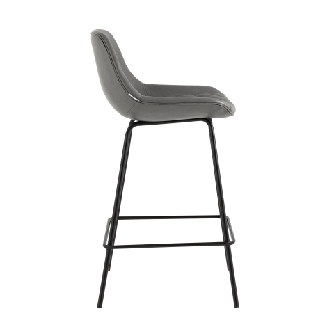 Стул полубарный Деймон экокожа серый