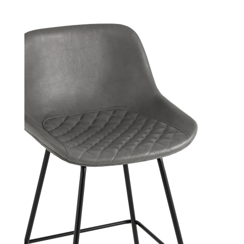 Стул полубарный Деймон экокожа серый