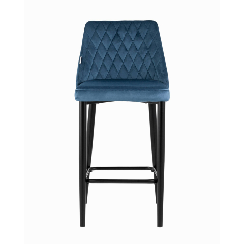 Стул полубарный Диего велюр пыльно-синий