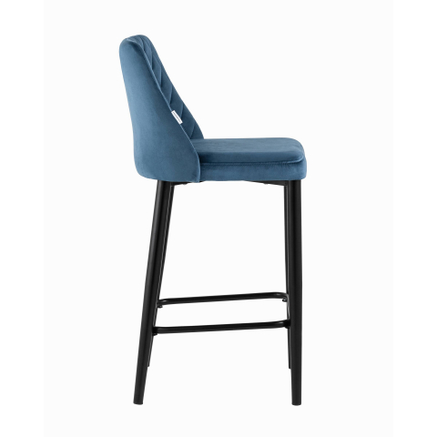 Стул полубарный Диего велюр пыльно-синий