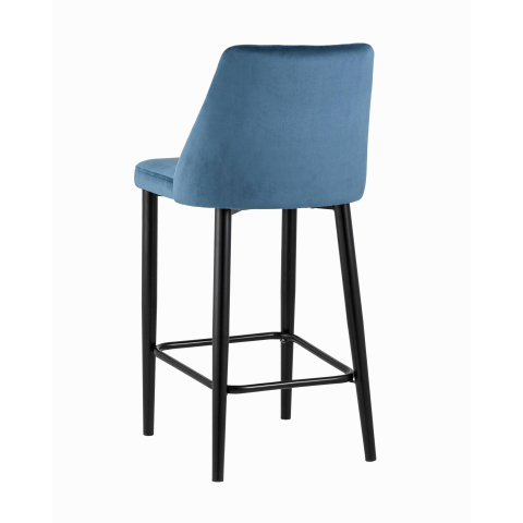 Стул полубарный Диего велюр пыльно-синий