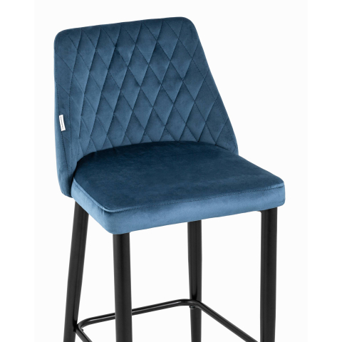 Стул полубарный Диего велюр пыльно-синий