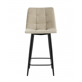 Стул полубарный Джанго велюр бежевый высота сиденья 60 см