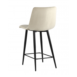 Стул полубарный Джанго велюр бежевый высота сиденья 60 см