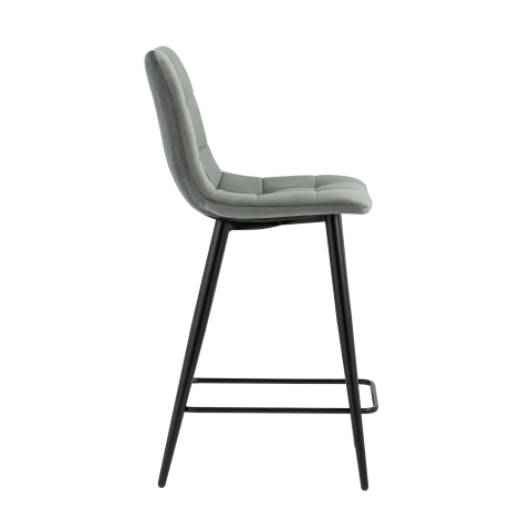 Стул полубарный Джанго велюр серый высота сиденья 60 см