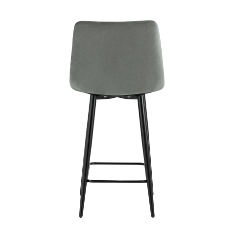 Стул полубарный Джанго велюр серый высота сиденья 60 см