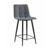 Стул полубарный Джанго велюр тёмно-серый высота сиденья 60 см
