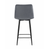 Стул полубарный Джанго велюр тёмно-серый высота сиденья 60 см