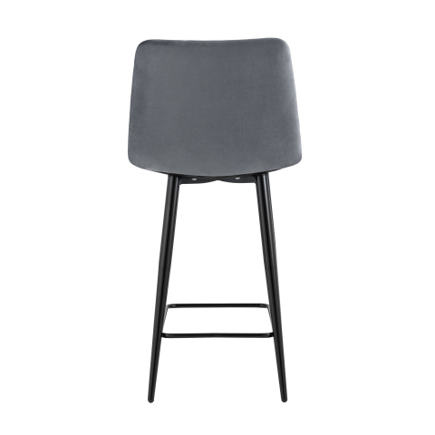 Стул полубарный Джанго велюр тёмно-серый высота сиденья 60 см