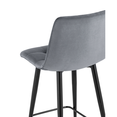 Стул полубарный Джанго велюр тёмно-серый высота сиденья 60 см