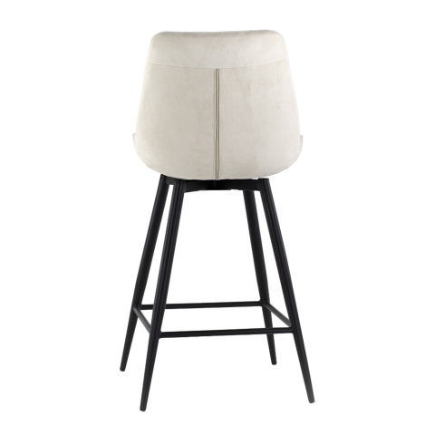 Стул полубарный Флекс с поворотным механизмом велюр бежевый