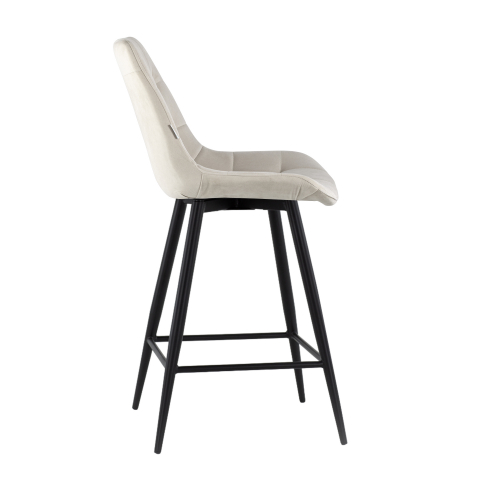 Стул полубарный Флекс с поворотным механизмом велюр бежевый