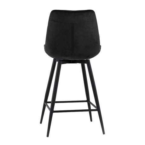 Стул полубарный Флекс с поворотным механизмом велюр черный