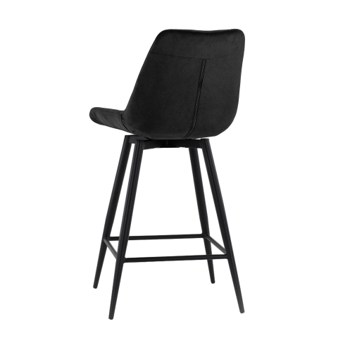 Стул полубарный Флекс с поворотным механизмом велюр черный