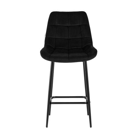 Стул полубарный Флекс велюр черный