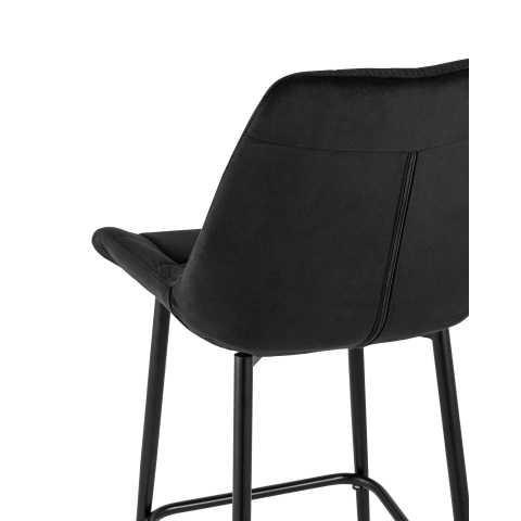 Стул полубарный Флекс велюр черный