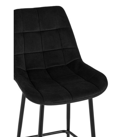 Стул полубарный Флекс велюр черный
