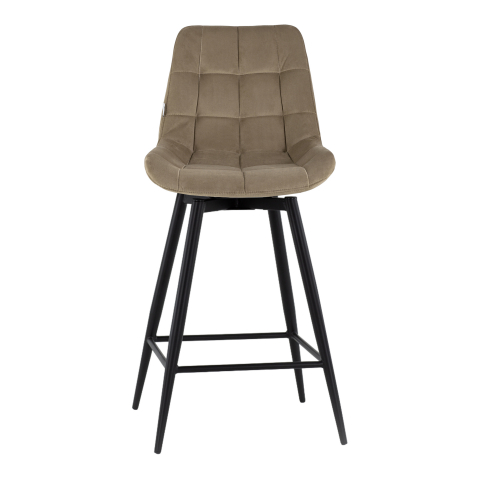 Стул полубарный Флекс с поворотным механизмом велюр капучино