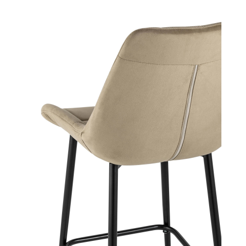 Стул полубарный Флекс велюр капучино