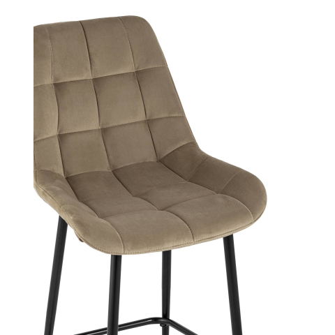 Стул полубарный Флекс велюр капучино