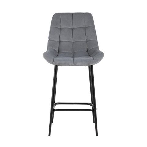 Стул полубарный Флекс велюр серый