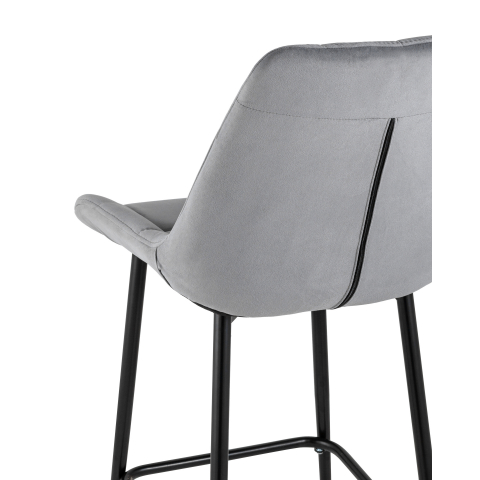 Стул полубарный Флекс велюр серый