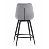 Стул полубарный Флекс с поворотным механизмом велюр велютто серый