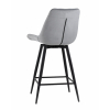 Стул полубарный Флекс с поворотным механизмом велюр велютто серый