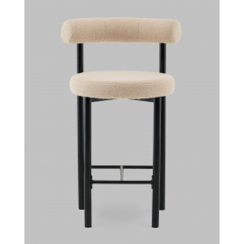 Стул полубарный Флорео букле бежевый