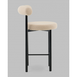 Стул полубарный Флорео букле бежевый