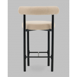 Стул полубарный Флорео букле бежевый