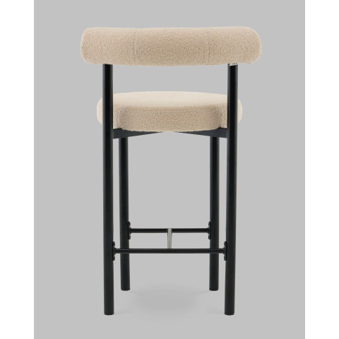 Стул полубарный Флорео букле бежевый