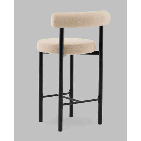 Стул полубарный Флорео букле бежевый