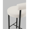Стул полубарный Флорео букле молочный