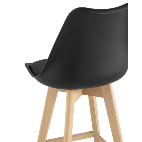 Стул полубарный Frankfurt, черный 4 шт