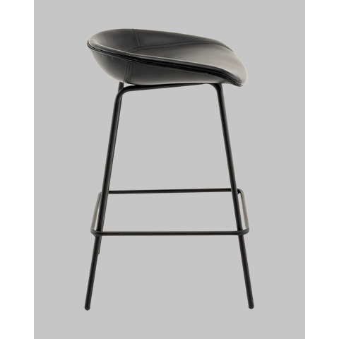 Стул полубарный Фуриоса экокожа чёрный