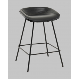 Стул полубарный Фуриоса экокожа чёрный