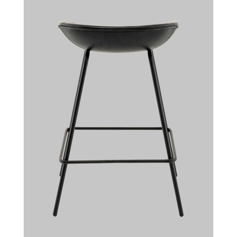 Стул полубарный Фуриоса экокожа чёрный