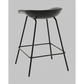 Стул полубарный Фуриоса экокожа чёрный