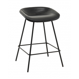 Стул полубарный Фуриоса экокожа чёрный